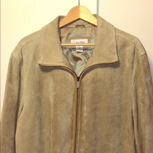 Calvin Klein suede jacket.